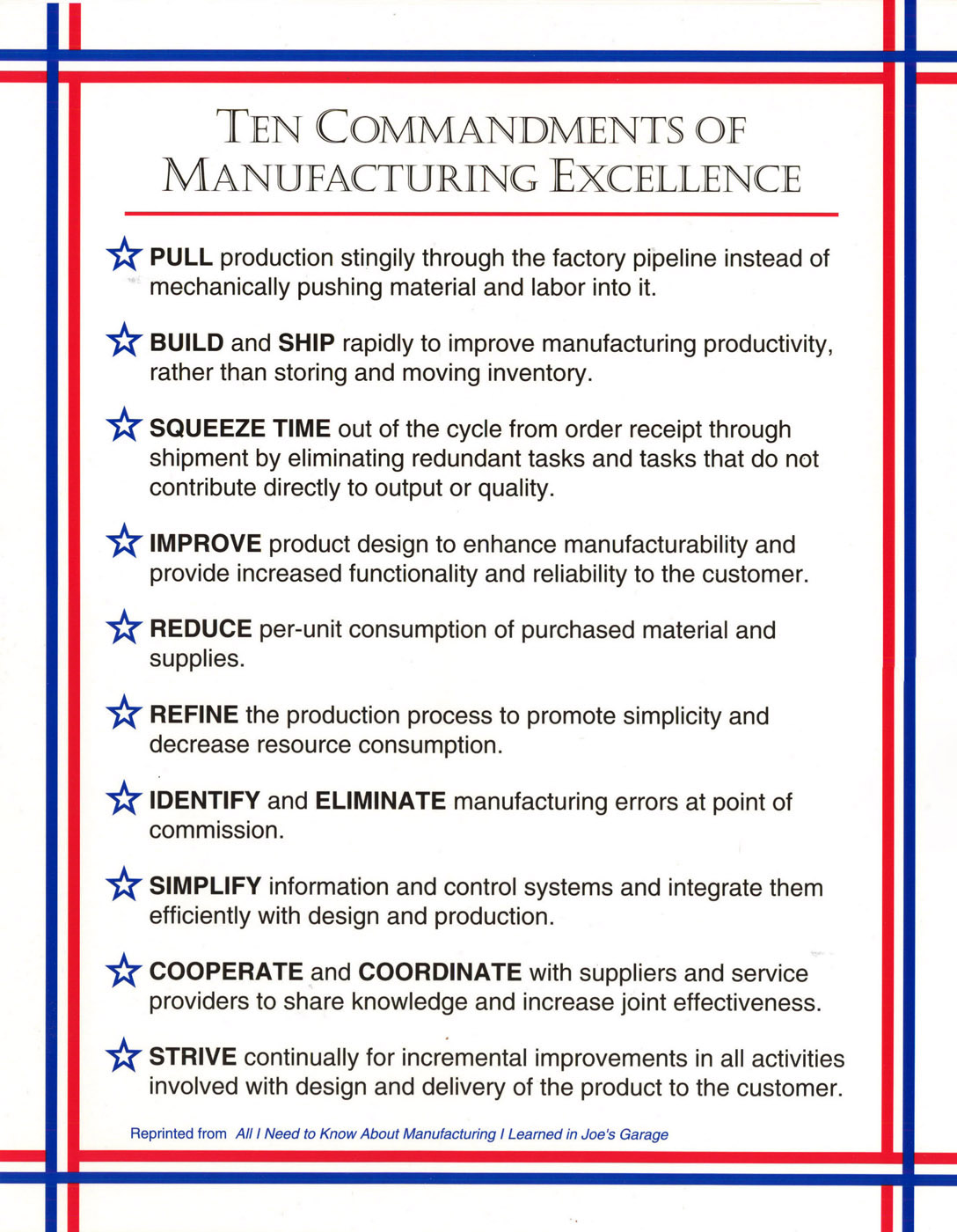 manufacturing excellence