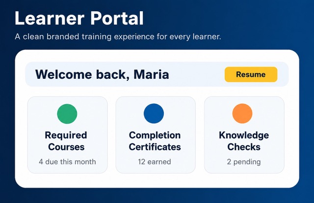 Learner portal experience